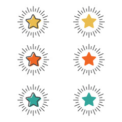 Premium star icon or logo in line style.