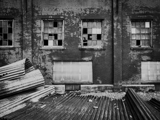 Old industrial age brick buildings of the old Bethlehem Steel Works