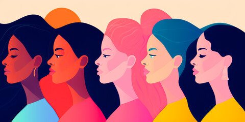 Promote gender equality empower women. social responsibility concept