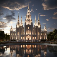 Fototapeta premium A majestic and inspiring depiction of a Christian church