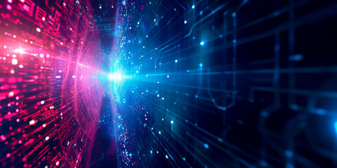 quantum computing concept abstract wallpaper - obrazy, fototapety, plakaty