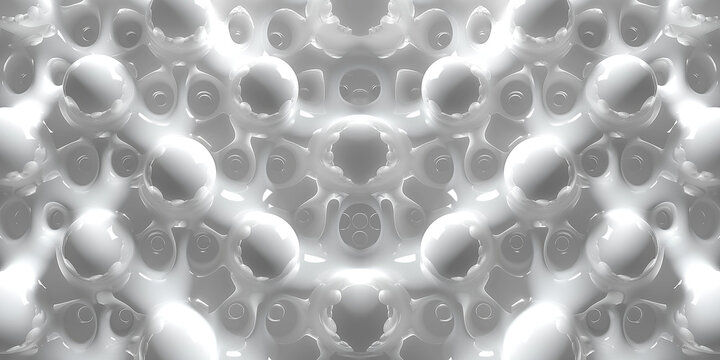 Art illustration abstract light 3D background with white balls © aviavlad