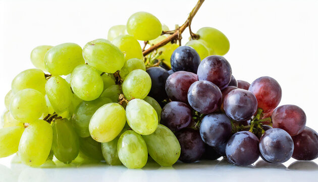 Grape mix isolated on white background