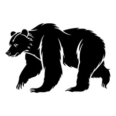 Fototapeta premium bear logo silhouette Vector illustration