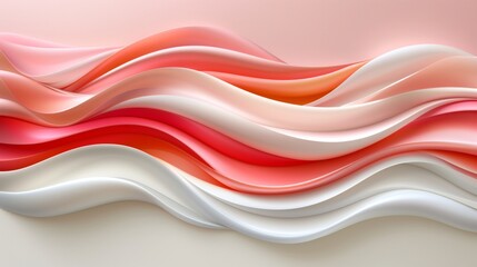 Abstract pink and white soft waves flowing design background   modern digital art concept