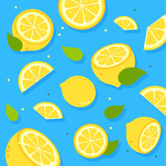 Seamless Lemon pattern for background
