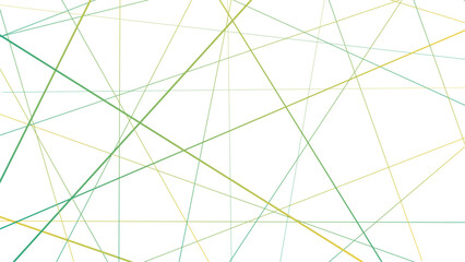 Random geometric line seamless pattern. Green outline monochrome texture. Vector illustration.