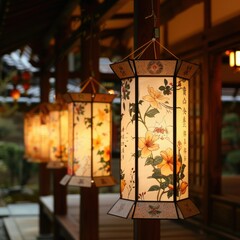 Captivatingly Simple: Flower Viewing Lanterns Illuminate the Night