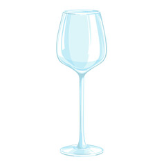 empty glass for Bordeaux wine