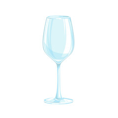 empty glass for white wine	
