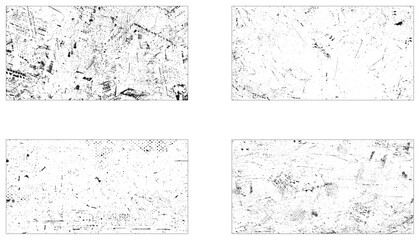 Grunge textures collection. vector white grunge distressed texture set