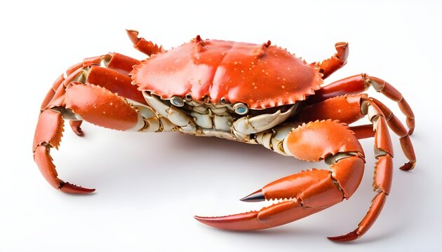 Hot steam crab on a white background
