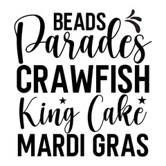 Obraz premium Beads Parades Crawfish King Cake Mardi Gras SVG Designs