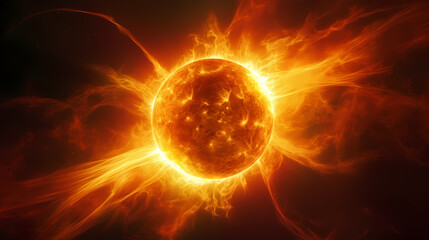 With explosive solar flares on the sun's surface