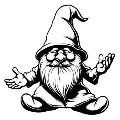 funny vector and bearded gnomes