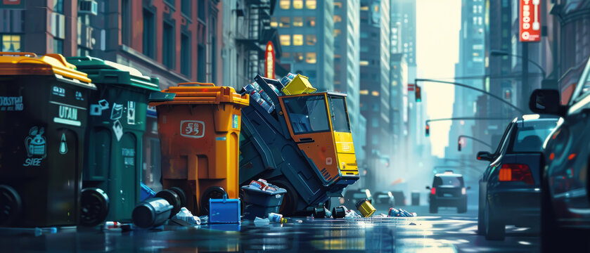 Waste Collecting Robot in City Streets
