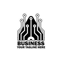 Abstract Initial Logo. Black color isolated on White Background. Business Branding Logos. Flat Vector Logo Design Template Element icon.