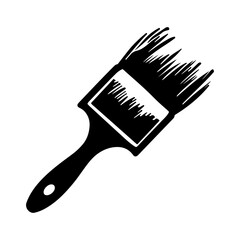 Paint brush symbol vector sign