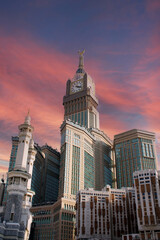 Royal Clock Tower Makkah in Makkah, Saudi Arabia. amazing sky.