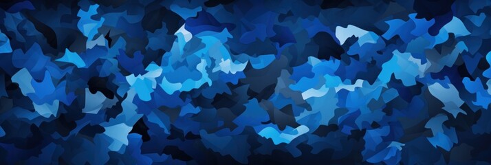 Digital Blue camo pattern wallpaper background - obrazy, fototapety, plakaty