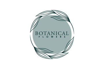 botanical element design with beauty flower conept