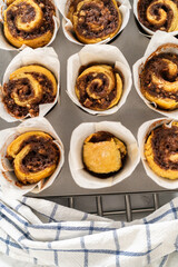 Captivating Capture of No-Yeast Cinnamon Roll Cupcakes