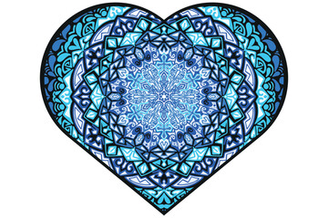 Love Mandala Ornament Vector Design For Valentine Decoration