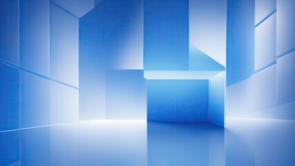Abstract White square wallpaper with a blue light