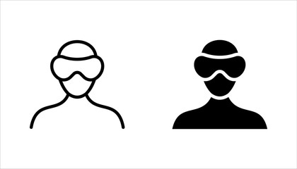 Virtual Reality Icon set. for mobile concept and web design. vector illustration on white background