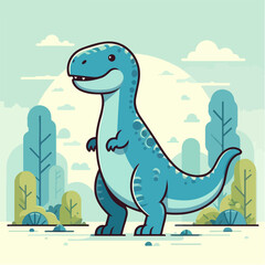 dinosaur cute ancient animal cartoon character illustration