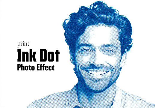Print Ink Dot Photo Effect