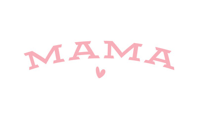 Happy Mothers Day Mom Mama quote retro typography handwriting minimal pink art on white background