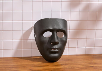 Black art mask. Creative image.