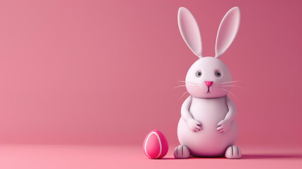 Easter set of greeting cards, holiday covers, posters, flyers design in 3d realistic style with egg and bunny. Modern minimal design for social media, sale, advertising, internet
