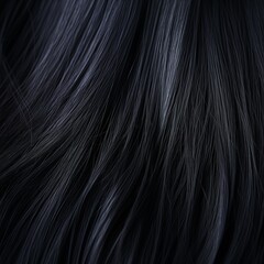Naklejka premium closeup surface human black hair textured background