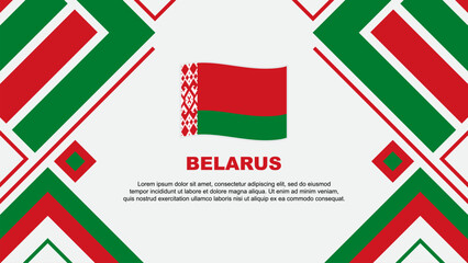 Belarus Flag Abstract Background Design Template. Belarus Independence Day Banner Wallpaper Vector Illustration. Belarus Flag