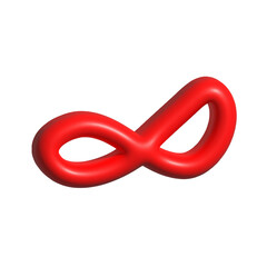 3d Red Infinity Sign Transparent PNG