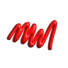 3d Red Scribble Transparent PNG