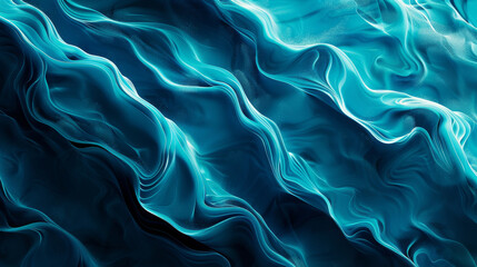 Obraz premium abstract watercolor painting depicting the crashing waves of the sea in a spectrum of blues.