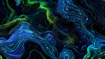 abstract painting capturing the essence of a fantasy battle, with explosive colors representing different elements and magic. 