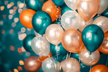 celebration by helium balloons christmas background i