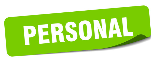 personal sticker. personal label