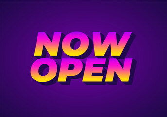 Now open. Text effect in 3d look with eye catching colors