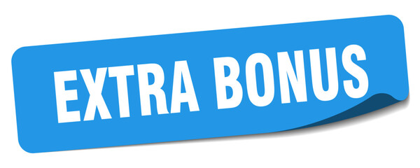 extra bonus sticker. extra bonus label