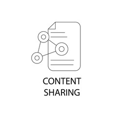 Share and Connect: Seamless Content Sharing Vector Icon.