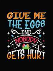 Easter day typography egg lettering t-shirt design holiday greeting cute bunny vector art