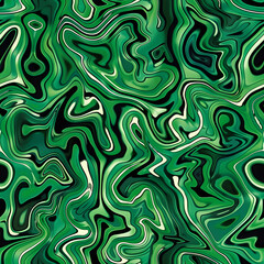 Fototapeta premium Seamless of abstract bold green liquid fluid