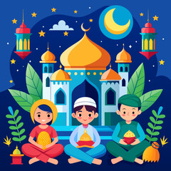 Obraz na płótnie Canvas Eid al Fitr Islamic illustration