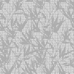 Fototapeta na wymiar Seamless pattern with tree branches and leaves for surface design and other design projects. modern trend drawing in line art style