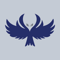  eagle negative space logo, vector eagle logo, silhouette 